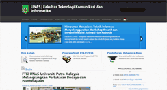 Desktop Screenshot of ftki.unas.ac.id