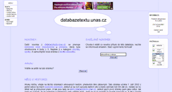 Desktop Screenshot of databazetextu.unas.cz